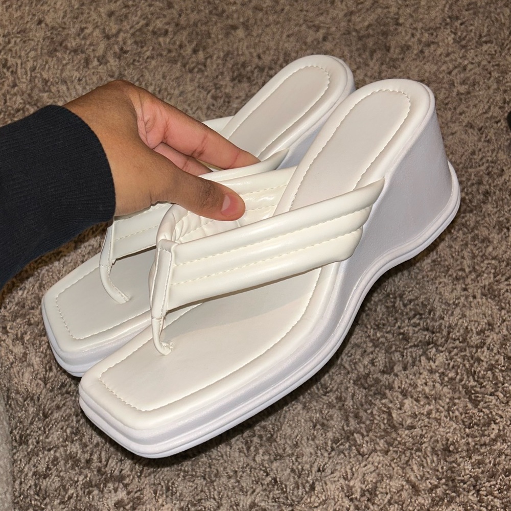 Wedge flip flops